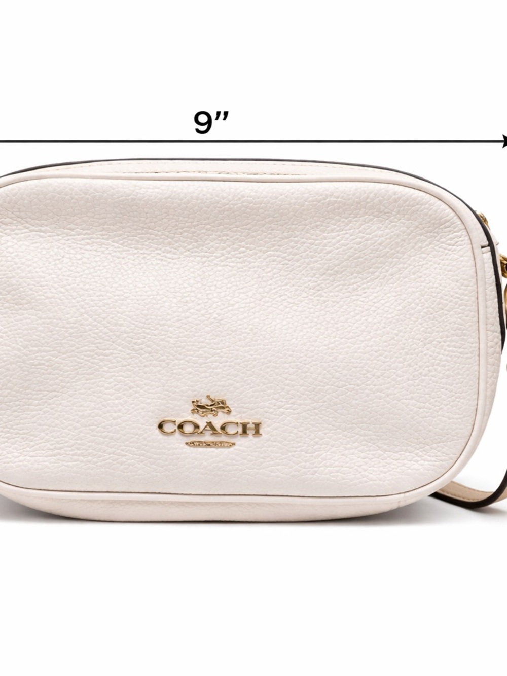 Coach Pebbled Leather Crossbody Bag in Chalk/Neutral - Picture 4 of 5